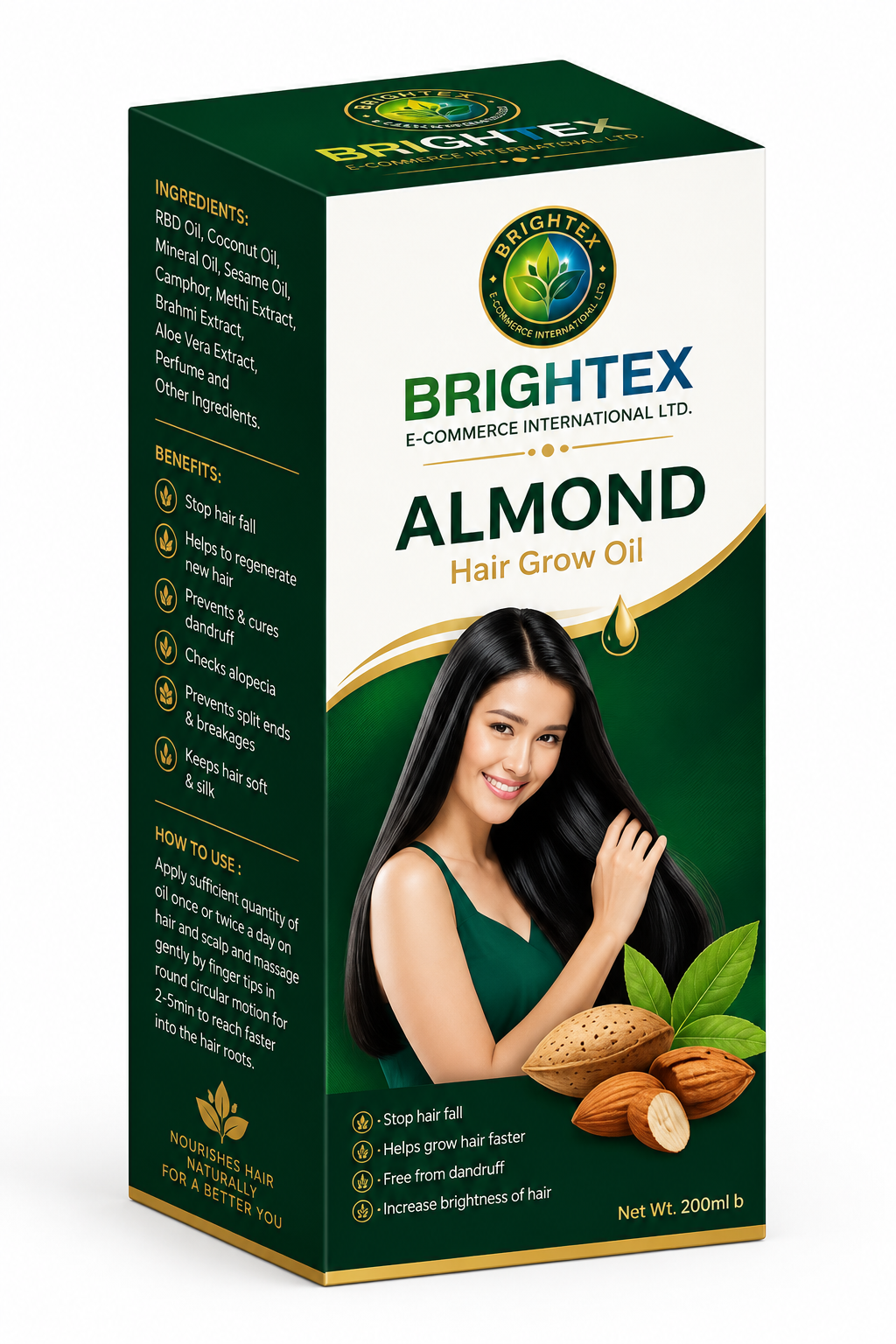Brightex Almond Hair Grow oil 200ml